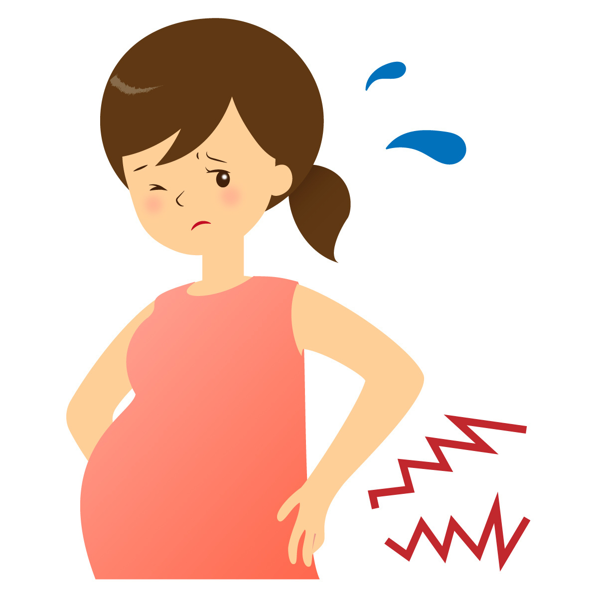 妊娠中の腰痛で悩む女性